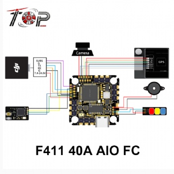 TOP F411 40A AIO FC 2-6S for FPV / FPV DIY