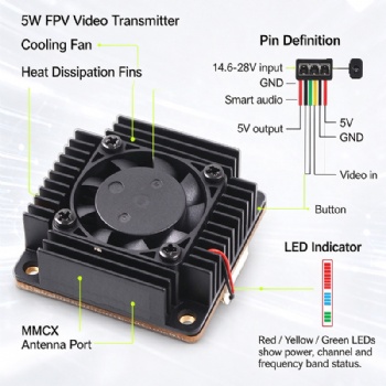 5W-5.8G VTX Drone Video Transmitter