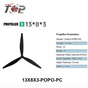 13X8X3-POPO-PC 3-Blade Propeller