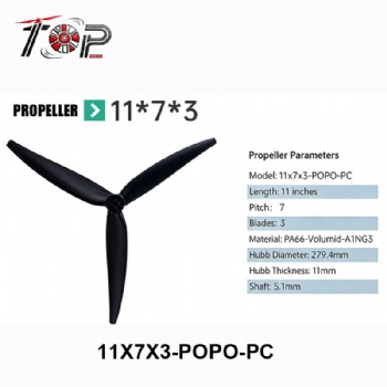 11X7X3-POPO-PC 3-Blade Propeller