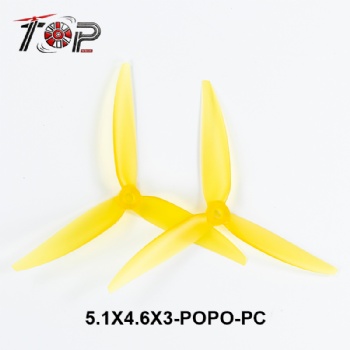 5.1X4.6X3-POPO-PC yellow 3-Blade Propeller