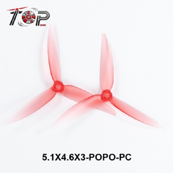 5.1X4.6X3-POPO-PC red 3-Blade Propeller