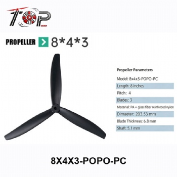 8X4X3-POPO-PC 3-Blade Propeller