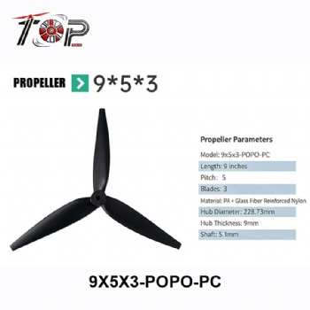 9X5X3-POPO-PC 3-Blade Propeller